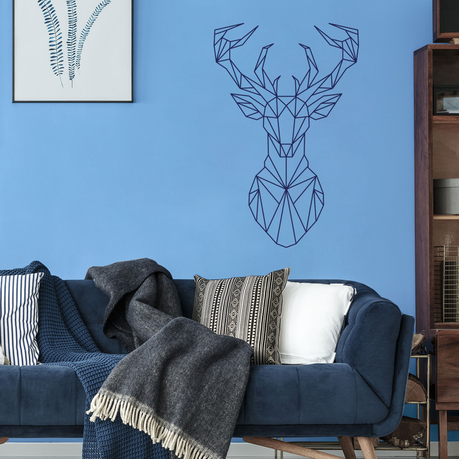 Wandtattoo Geometrischer Hirsch Polygonaler Stil Wanddeko Flur
