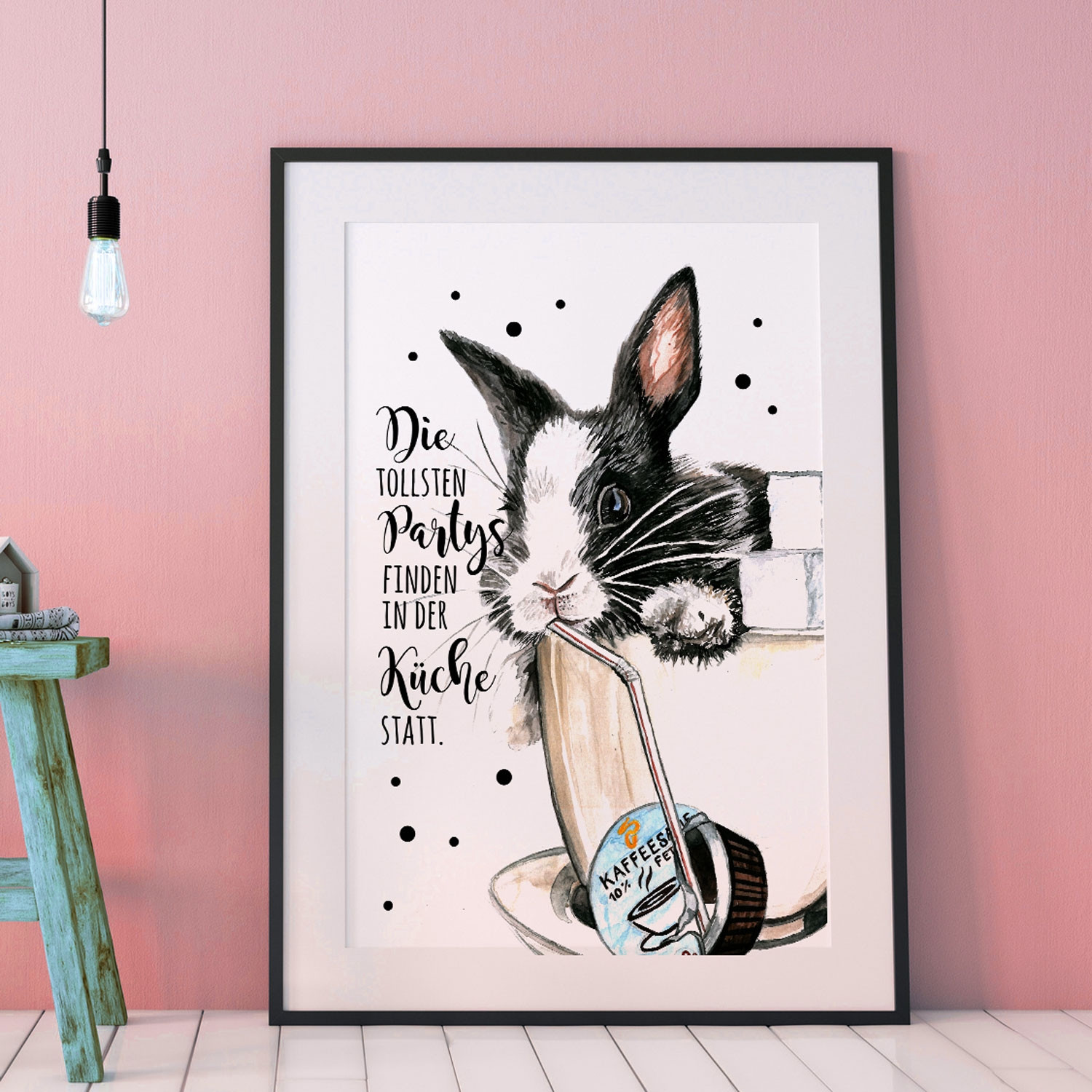 A3 Print Hase Hschen Mit Spruch Poster Plakat Motto Zitat Die
