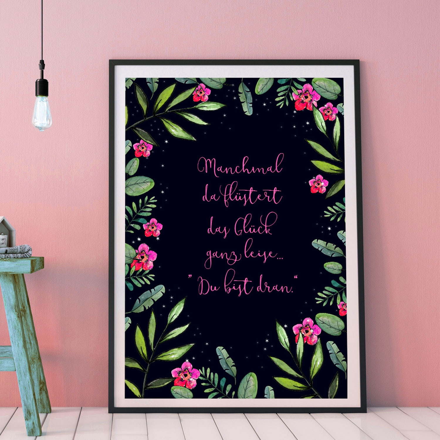 A3 Print Poster mit Spruch & Punkte Plakat Druck Motto
