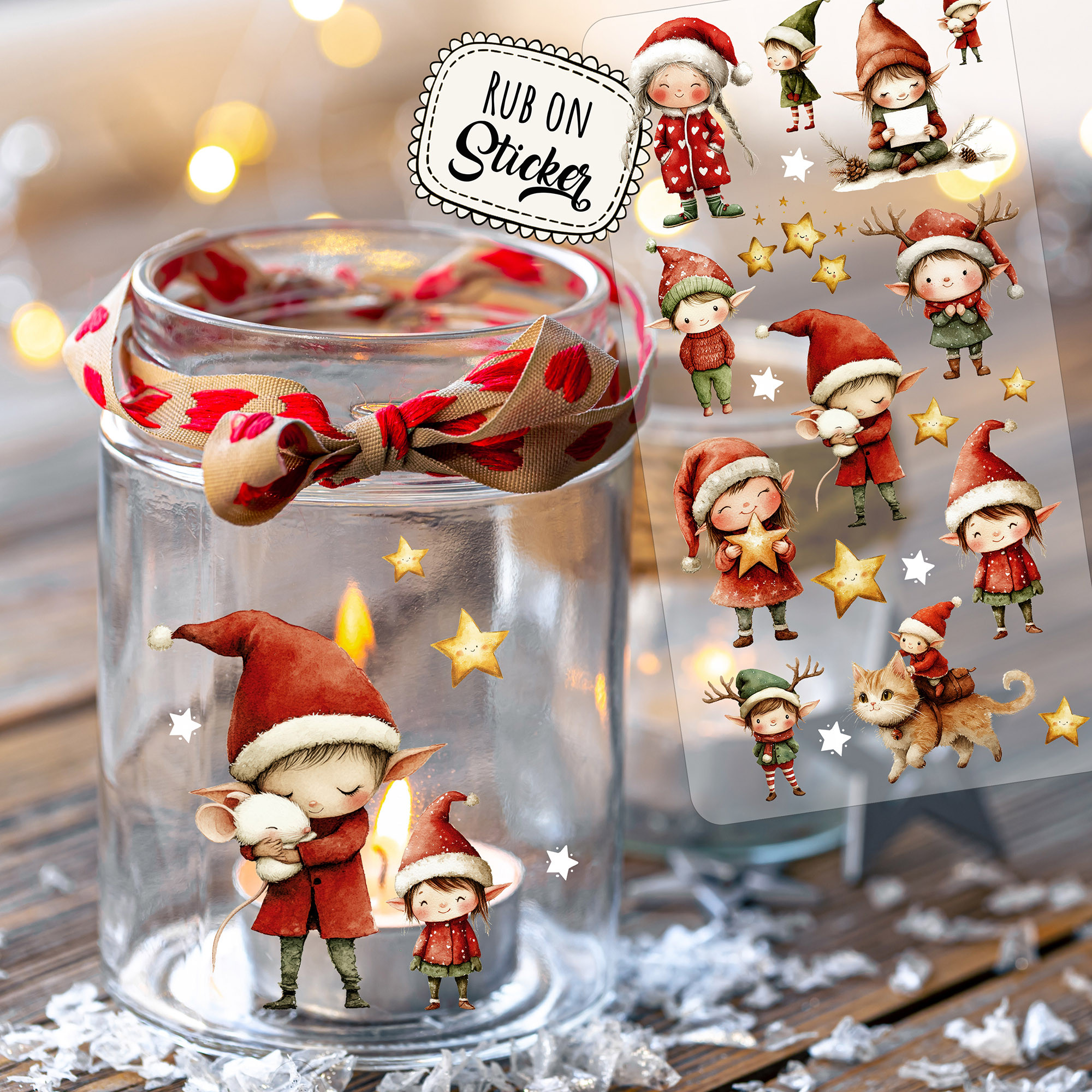 Rub-On Sticker Weihnachtswichtel – DIN-lang – rb31