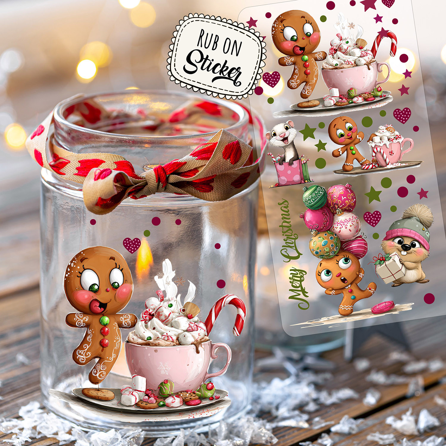 Rub-On Sticker Lebkuchenfiguren – DIN-lang – rb44