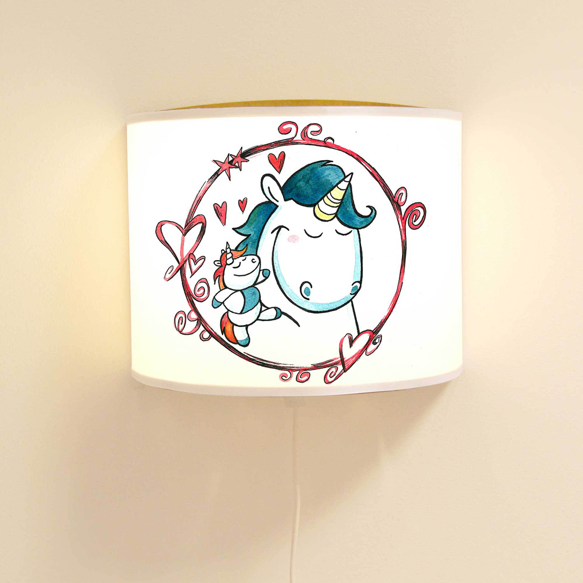 Wandlampe Schlummer Lampe Lese Schlummerlicht Einhorn Mit