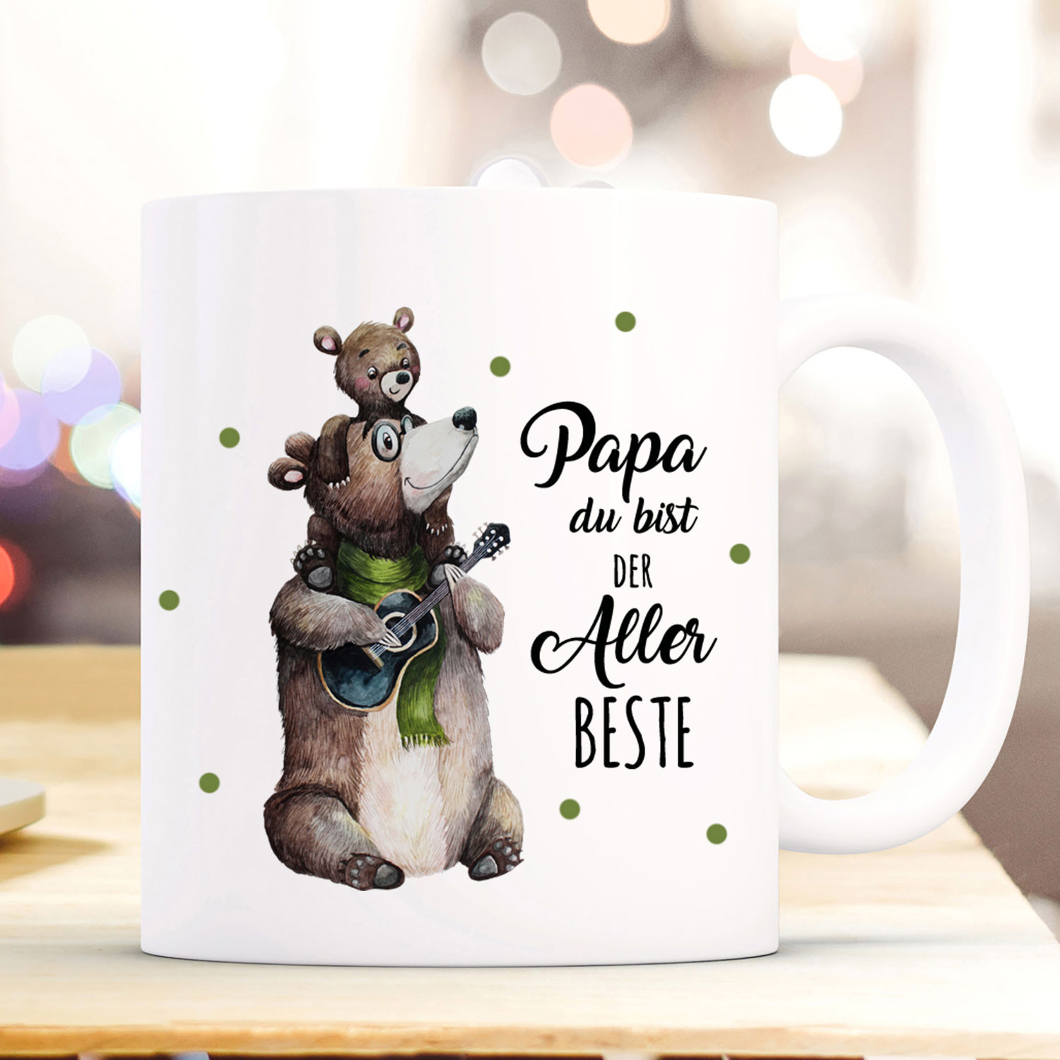 Tasse Becher Bär Bärenpapa Papa Mit Junges Spruch Papa Du