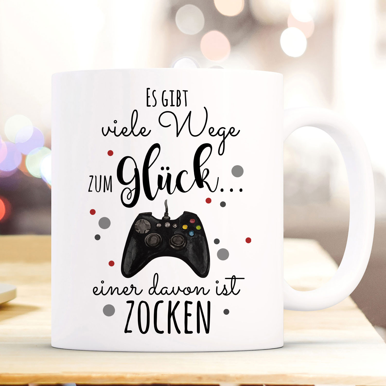 Tasse Becher Kaffeetasse Kaffeebecher Mit Controller Controllpad Spruch Viele Wege Zum Gluck Einer Davon Ist Zocken Ts1035 Wandtattoos Elfentur Tassen