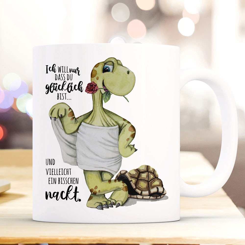 Tasse Becher Tasse Becher Schildkröte Kaffeepott Spruch will das du