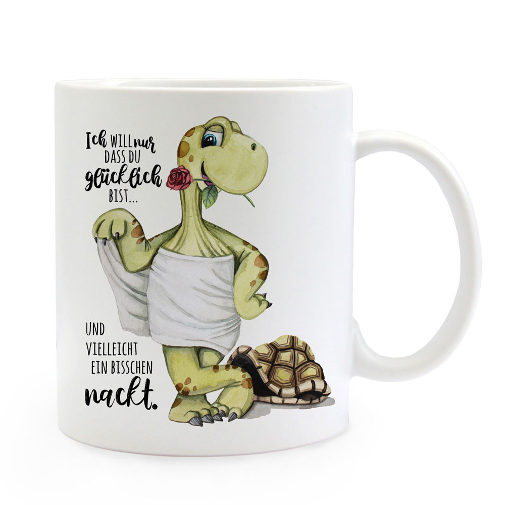 Tasse Becher Tasse Becher Schildkröte Kaffeepott Spruch will das du