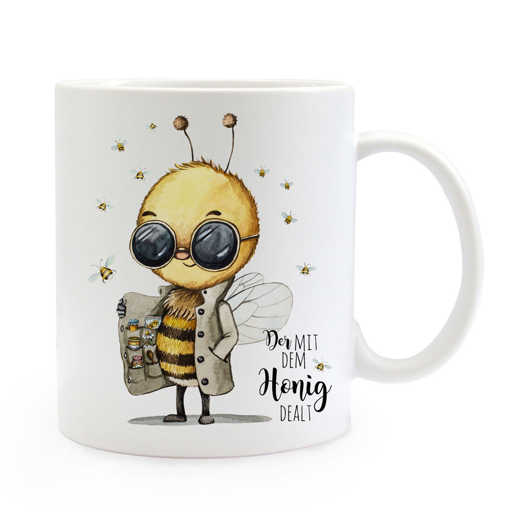 Kaffe-Becher bunt,Honigernte Honig 