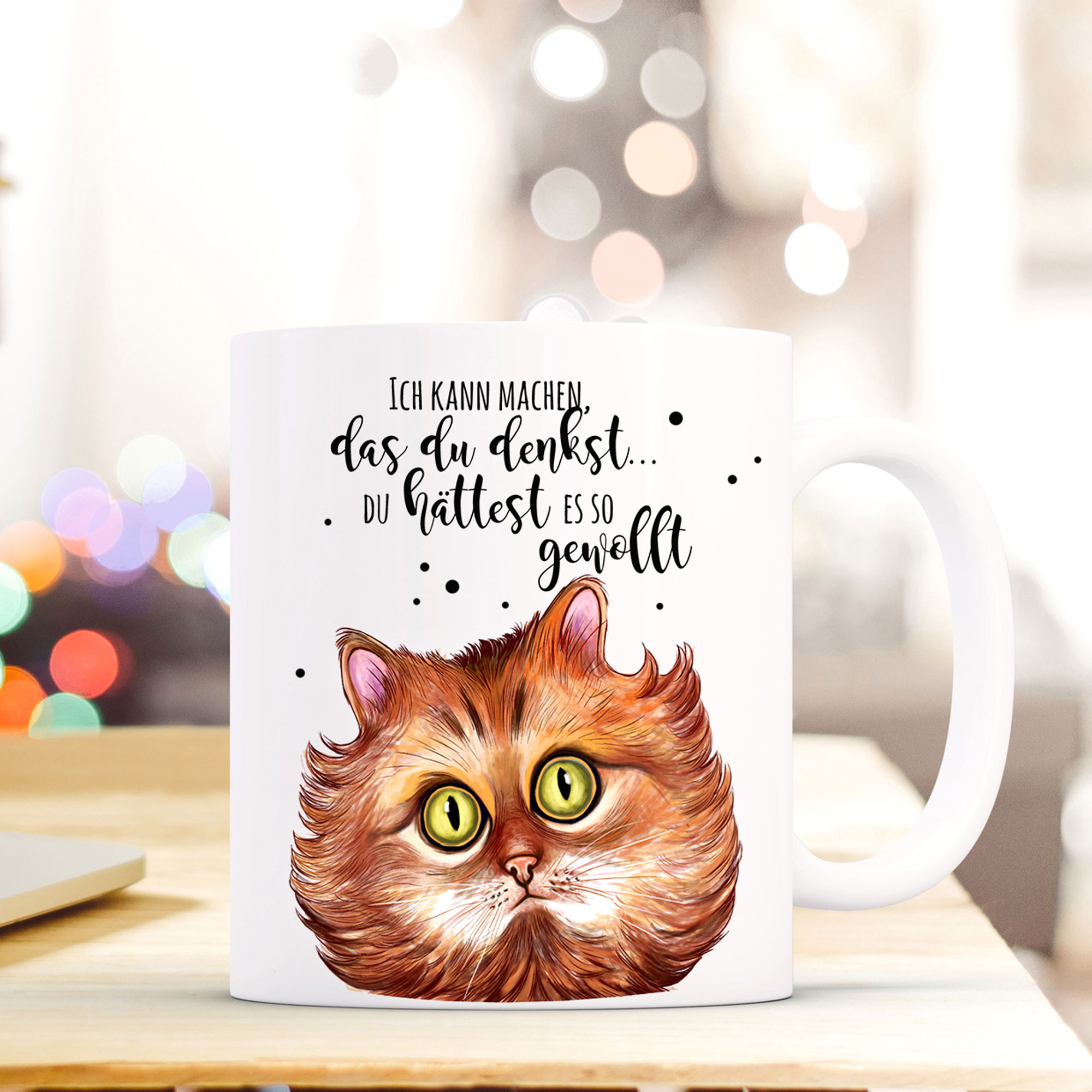 Der Moment wenn man an Jemanden denkt Kaffeebecher Katze und Hund anfängt 