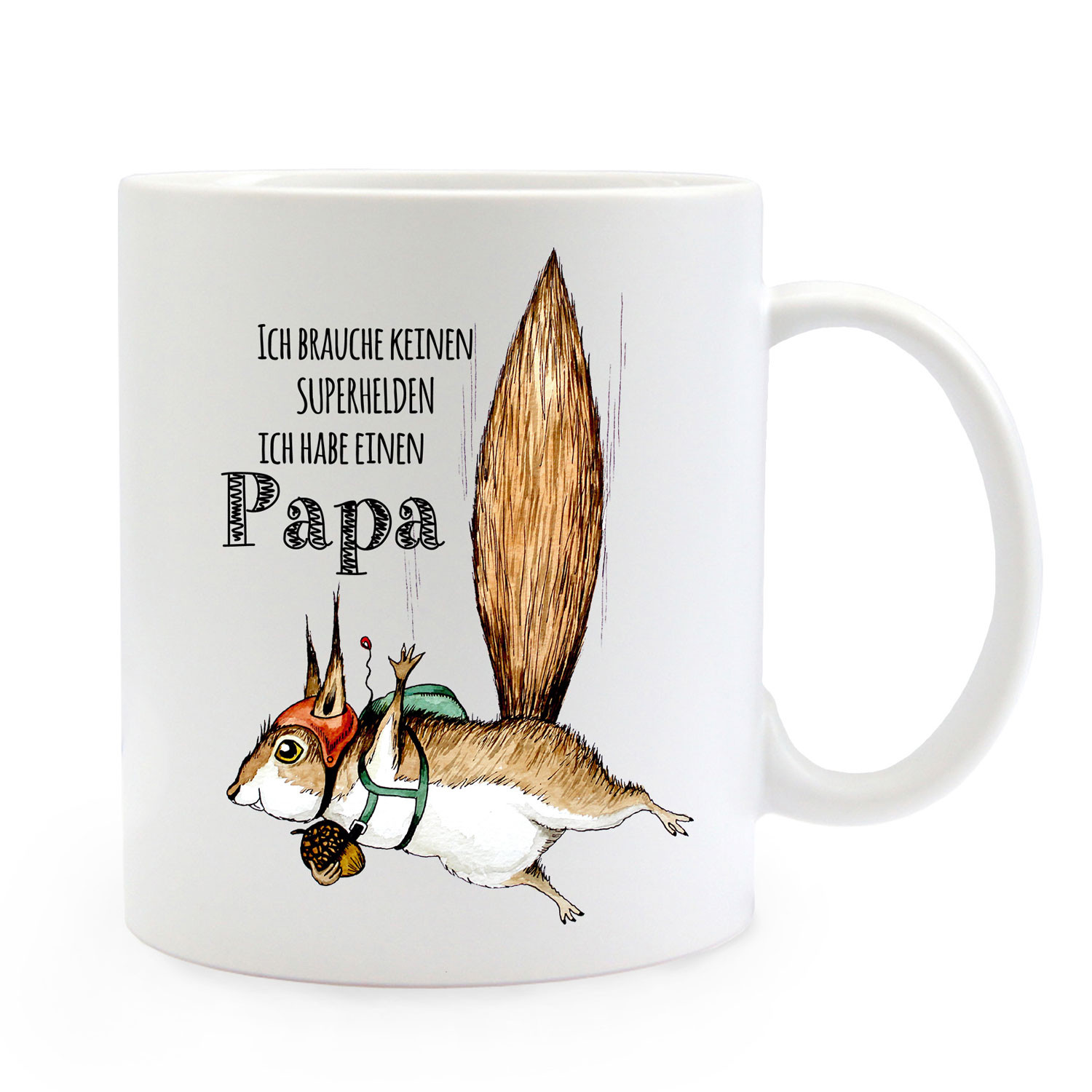 Tasse Becher Eichhornchen Spruch Superhelden Ich Habe Papa Kaffeebecher Geschenk Spruchbecher Ts861 Wandtattoos Elfentur Tassen