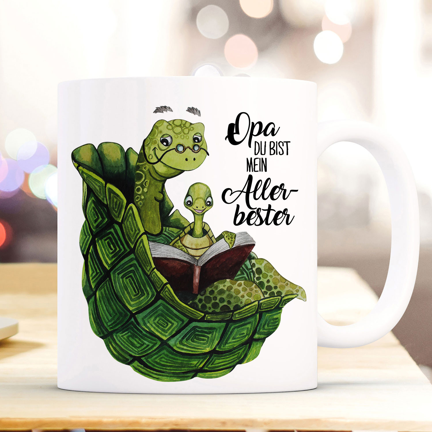 Tasse Becher mit Schildkröte & Spruch Opa du bist mein Allerbester