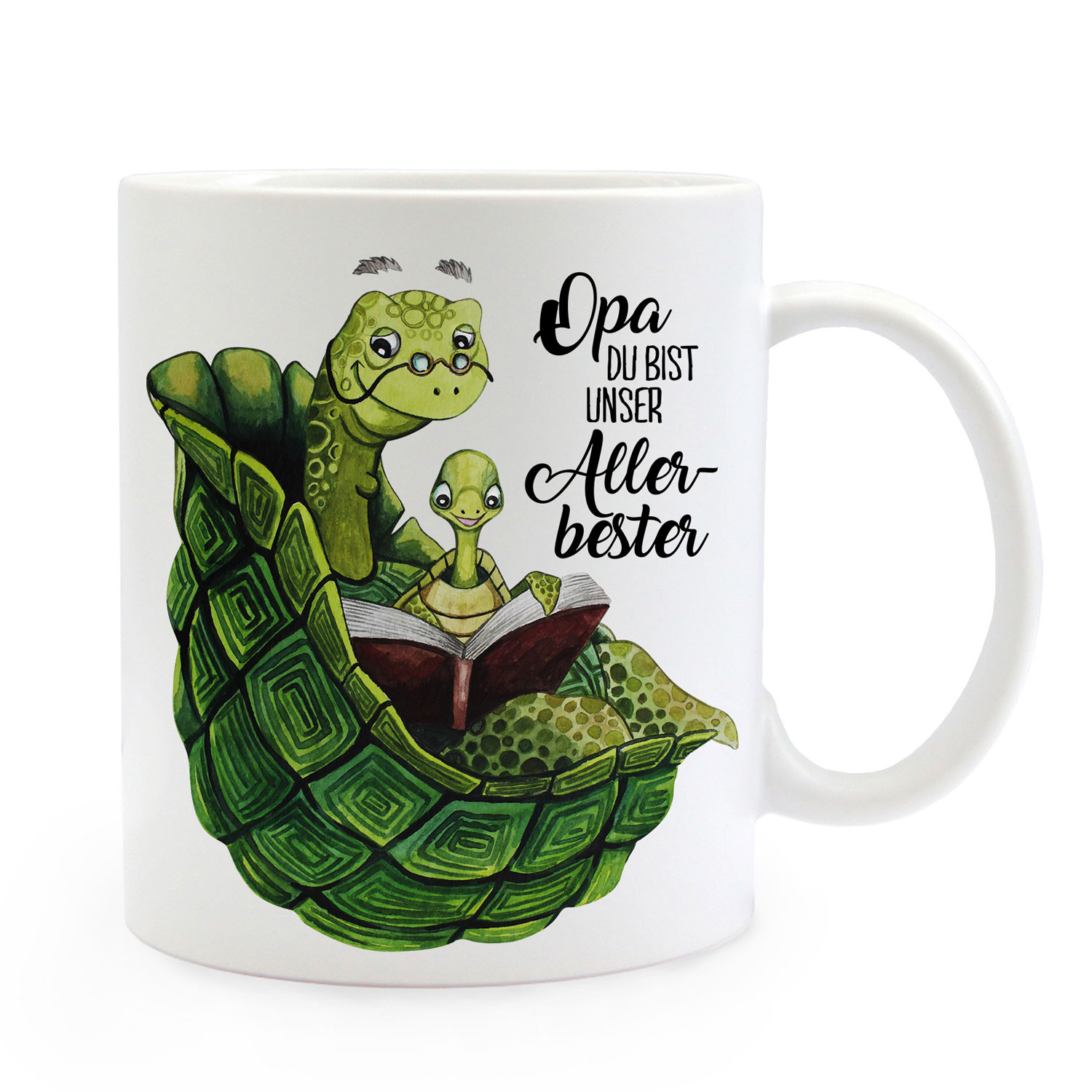 Tasse Becher mit Schildkröte & Spruch Opa du bist unser Allerbester