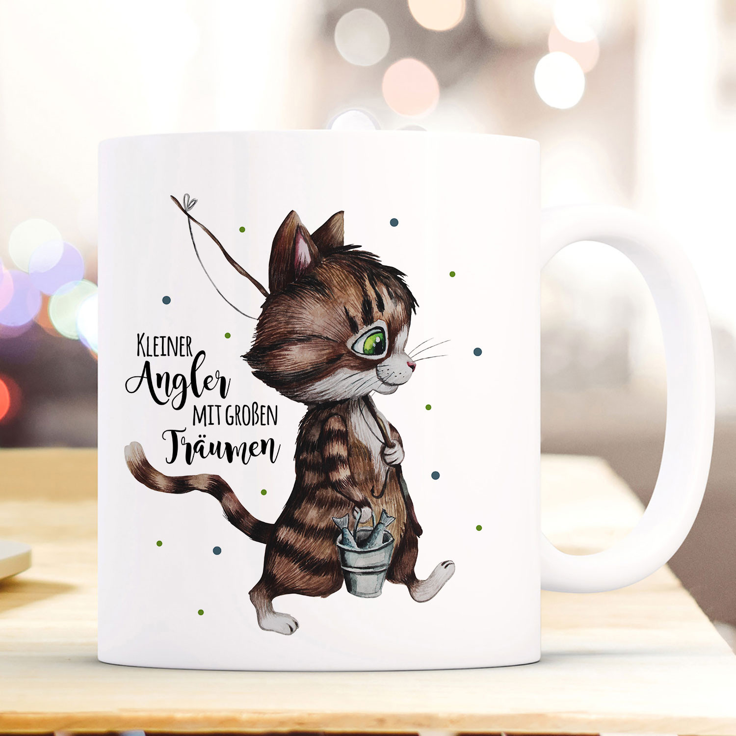 Tasse Becher Kater Katze Katzchen Angelkatze Angel Spruch Kleiner Angler Kaffeebecher Geschenk Spruchbecher Ts958 Wandtattoos Elfentur Tassen
