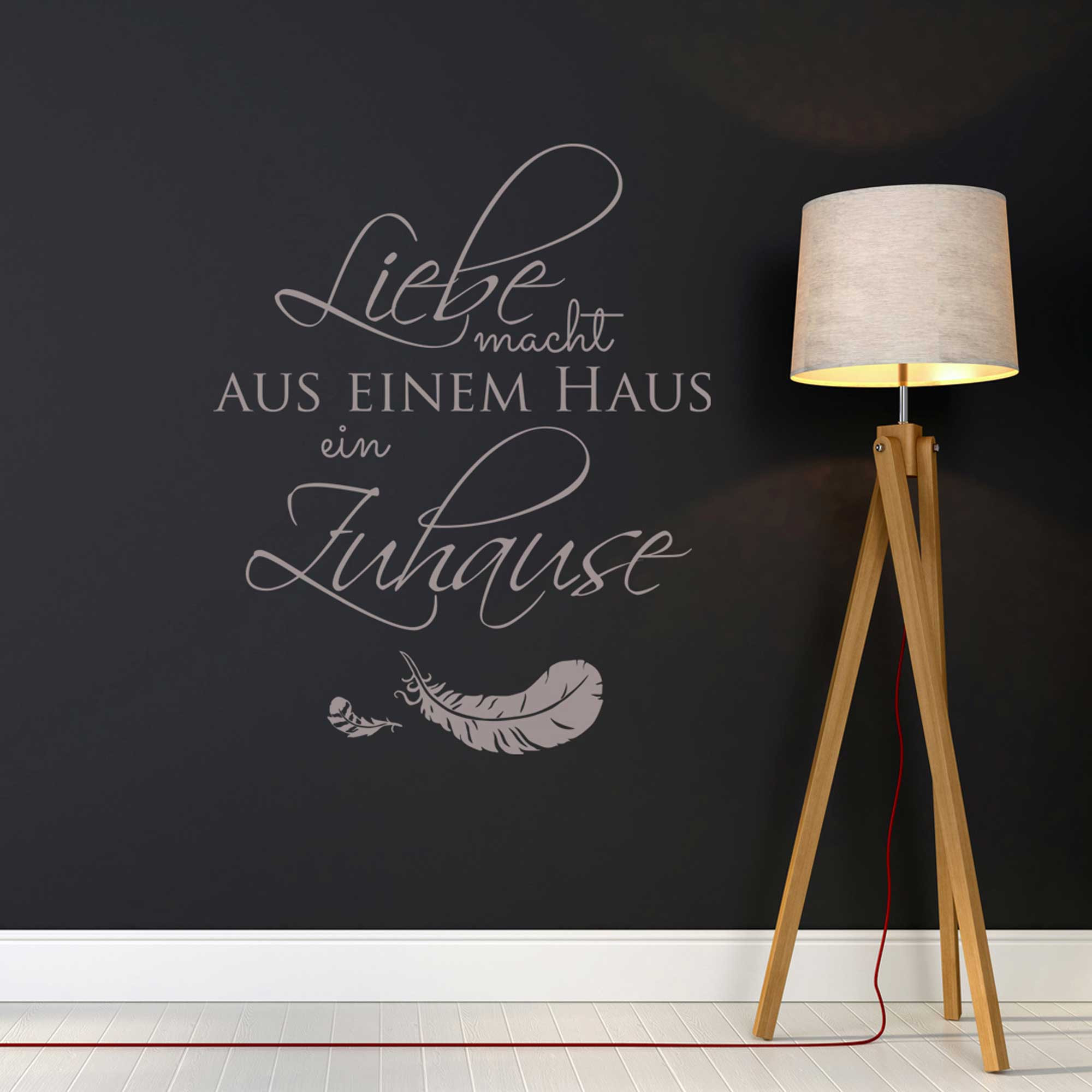 Wandtattoo Spruch Zitat Liebe macht aus einem Haus ein Zuhause mit