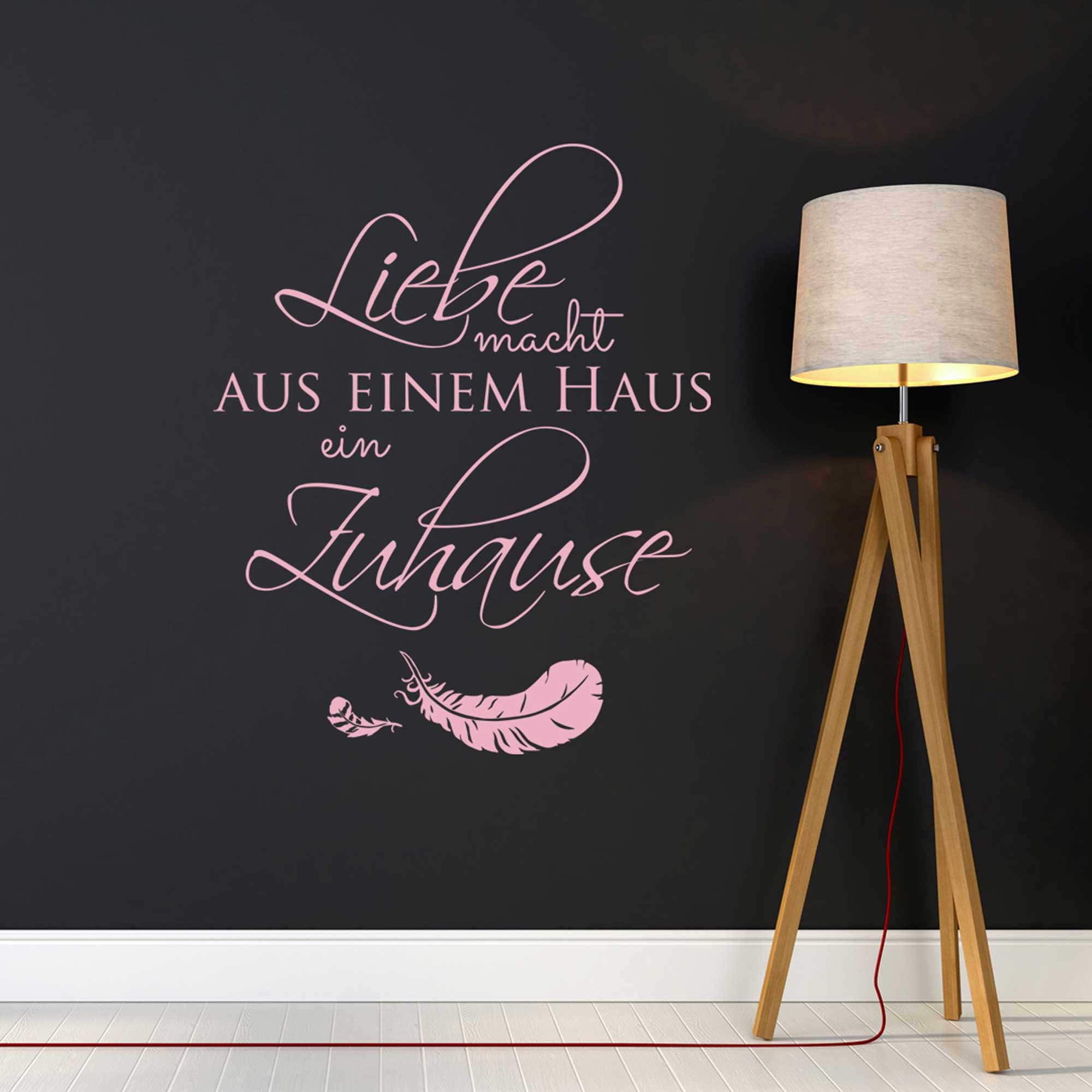 Wandtattoo Spruch Zitat Liebe macht aus einem Haus ein Zuhause mit