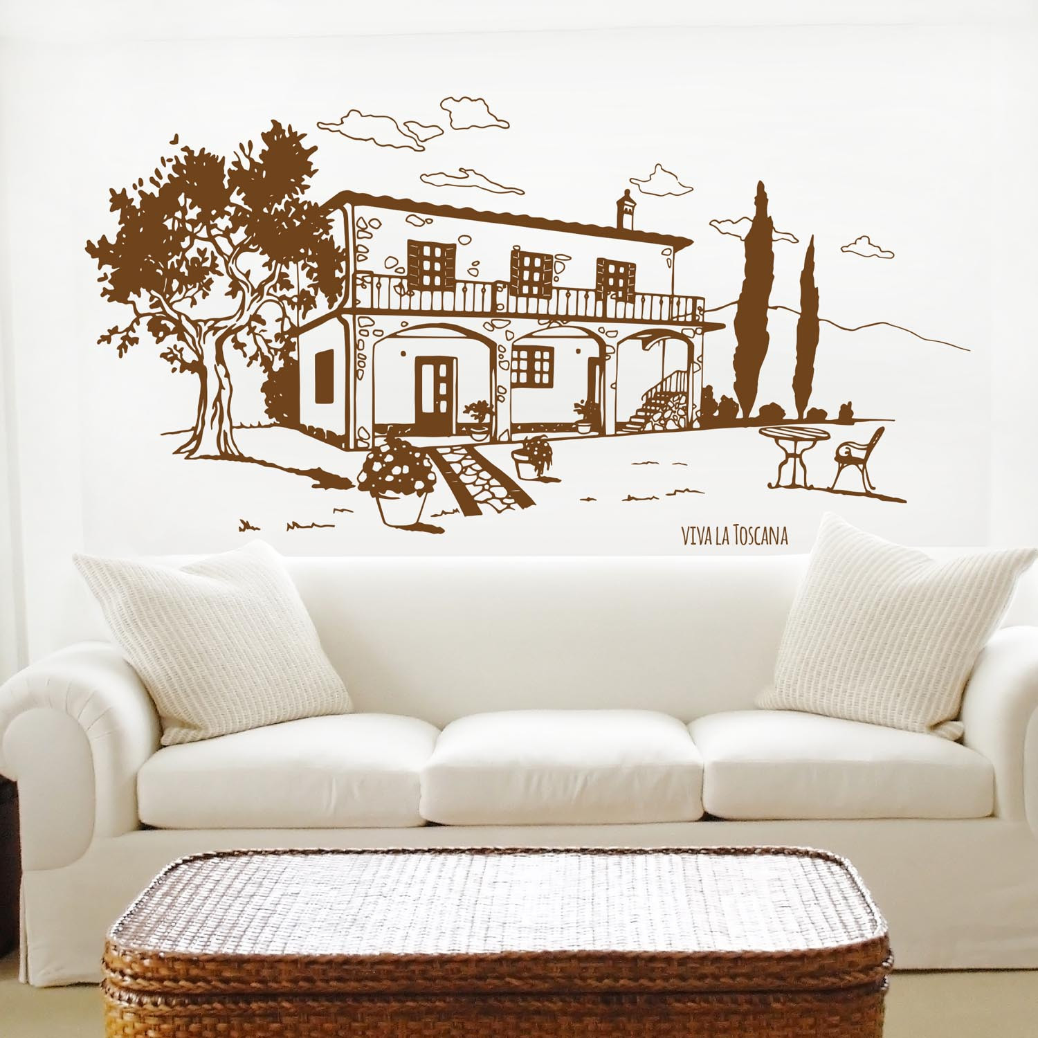 Wandtattoo Toscana Toskana Landhaus Italien M1605 Wandtattoos