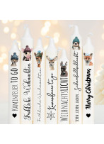 Kerzensticker Kerzentattoos Tattoofolie Weihnachten Winter Tiere mit Mütze und Schnee für Kerzen oder Keramik A4 Bogen DIY Stickerbogen kst103