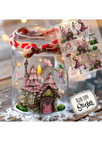 Rub ons RubOn Rubons Sticker Weihnachten Weihnachtssticker Elfenhäuschen Wichtelhaus Elfentür Fee fairy Elfe Wichtel A5 rb05 