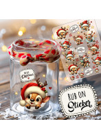 Rub ons RubOn Rubons Sticker Weihnachten Weihnachtssticker Weihnachtsmotive Elche Rentiere Tiere A5 Bogen rb09