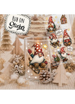 Rub ons RubOn Rubons Sticker Weihnachtssticker Weihnachten Weihnachtsmotive Zwerge Wichtel Weihnachtswichtel Christmas Din lang Bogen rb109