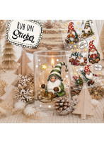 Rub ons RubOn Rubons Sticker Weihnachtssticker Weihnachten Weihnachtsmotive Zwerge Wichtel Weihnachtswichtel Christmas Din lang Bogen rb110