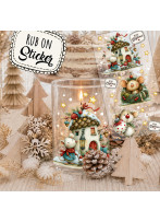 Rub ons RubOn Rubons Sticker Weihnachtssticker Weihnachten Weihnachtsmotive Mäuse Christmas Din lang Bogen rb112