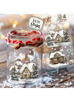 Rub ons RubOn Rubons Sticker Weihnachten Weihnachtssticker Weihnachtsmotive Weihnachtshäuschen Winterwald Elfenhaus Wichtelhaus Häuschen Tiere Wichtel Reh deer Stern Weihnachtswichtel Zwerge DIN lang rb40