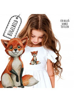 Bügelbilder Applikation Fuchs Füchschen Pfote Pfötchen hoch Bügelbild Patch Bügelmotiv Aufbügelbilder Kissen Shirt Taschen bb200