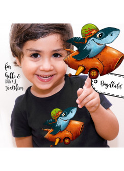 Bügelbilder Applikation Rennfahrer Hai Bügelbild Bügelmotiv Haifisch Aufbügelbilder für Jungs bb062