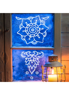 Vorlage Fensterbild Kreidefensterbild Chalky Markers Weihnachtsdeko Weihnachten Mandala orientalisch Fensterdeko Fensterbilder ch28