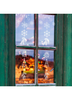 Vorlage Fensterbild Kreidefensterbild Chalky Markers Schneeflocken Sterne Deko Weihnachten Weihnachtsbaum Fensterdeko Fensterbilder ch4