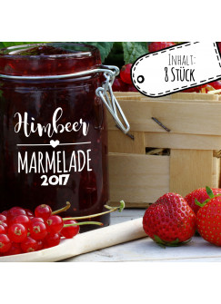 Aufkleber für Marmelade Etikett Marmeladenglas Himbeer Konfitüre ek03