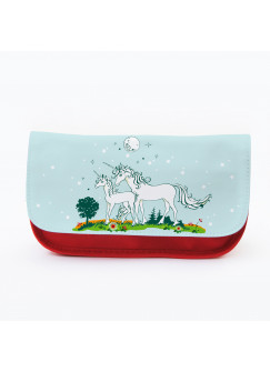 Federtasche Kosmetiktasche Einhorn Einhörner mit Sternen f072 Pencil case cosmetic bag unicorn with stars f072