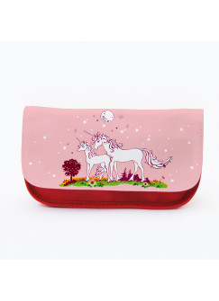 Federtasche Kosmetiktasche Einhorn Einhörner mit Sternen f073 Pencil case cosmetic bag unicorn with stars f073