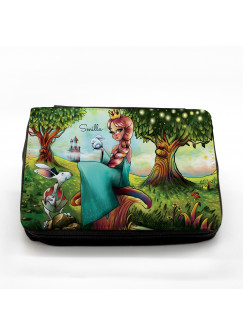 Gefüllte Federtasche Prinzessin im Zauberwald mit Wunschnamen fm038 Filled pencil case princess in magic forest with desired name fm038