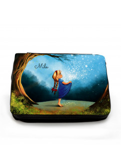 Gefüllte Federtasche Federmappe Märchen Sterntaler Mädhcne im Wald mit Wunschnamen Filled pencil case fairy-tale star money girl in forest with desired name fm058