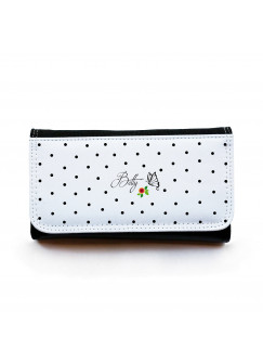 Portemonnaie große Geldbörse Brieftasche mit Punkten Schmetterling und Wunschnamen gbg021 Wallet big purse billfold with dots butterfly and desirable name gbg021