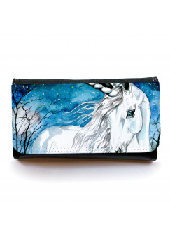 Portemonnaie große Geldbörse Brieftasche Einhorn im Zauberwald gbg030 Wallet big purse billfold unicorn in magical forest gbg030