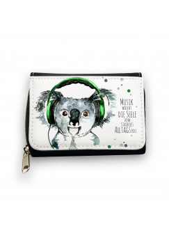 Geldbörse Koala Bär mit Kopfhörer und Spruch gk060
