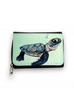 Geldbörse Meeresschildkröte Schildkröte mit Wasserblasen Bubbles Wallet turtle sea turtle with water bubbles gk088