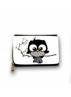 Hauptbild Portemonnaie Geldbörse Eule Eulchen auf Zweig Ast wallet purse with owl on branch twig gk08