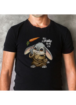 Herren T-Shirt mit Hase Häschen Bunny Spruch Möge die Möhre mit dir sein Shirt schwarz in 4 Größen hs16