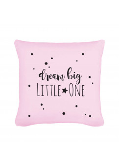 Kissen mit Spruch dream big - little one und Punkten inklusive Füllung k02