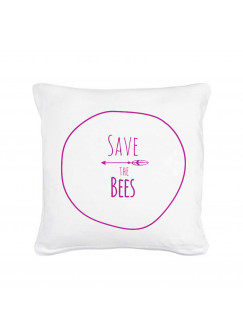 Kissen mit Spruch "Save the Bees" mit Pfeil inklusive Füllung k15