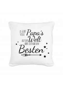 Kissen mit Spruch bester Papa mit Sternen und Pfeil inklusive Füllung pillow with saying best dad with stars and arrow including filling k22