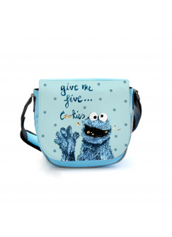 Kindergartentasche Kindertasche Tasche Cookiemonster mit Spruch und Punkten kgt12