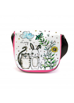 Kindergartentasche Kindertasche Tasche Beste Freunde Katze und Hase mit Wunschnamen kgt13 Kindergarten Bag children bag bag best friends cat and bunny with desired name kgt13