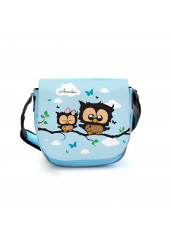 Kindergartentasche Kindertasche Tasche Eulen Eulchen auf Zweig mit Wunschnamen kgt14 Kindergarten Bag children bag bag owls little owl on branch with desired name kgt14