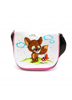 Kindergartentasche Kindertasche Tasche Füchslein mit Schmetterling Pilz und Namen kgt02 Kindergarten Bag children bag bag Fox with butterfly Mushroom and name kgt02