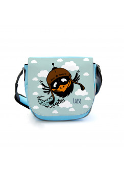 Kindergartentasche Kindertasche Tasche Vogel mit Wolken und Wunschnamen kgt08