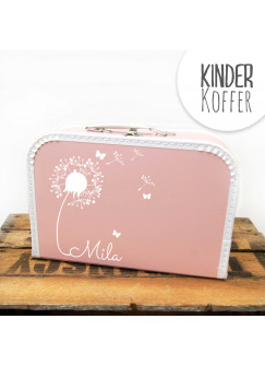 Kinderkoffer Koffer Pusteblume mit Schmetterlingen rosa kos5c